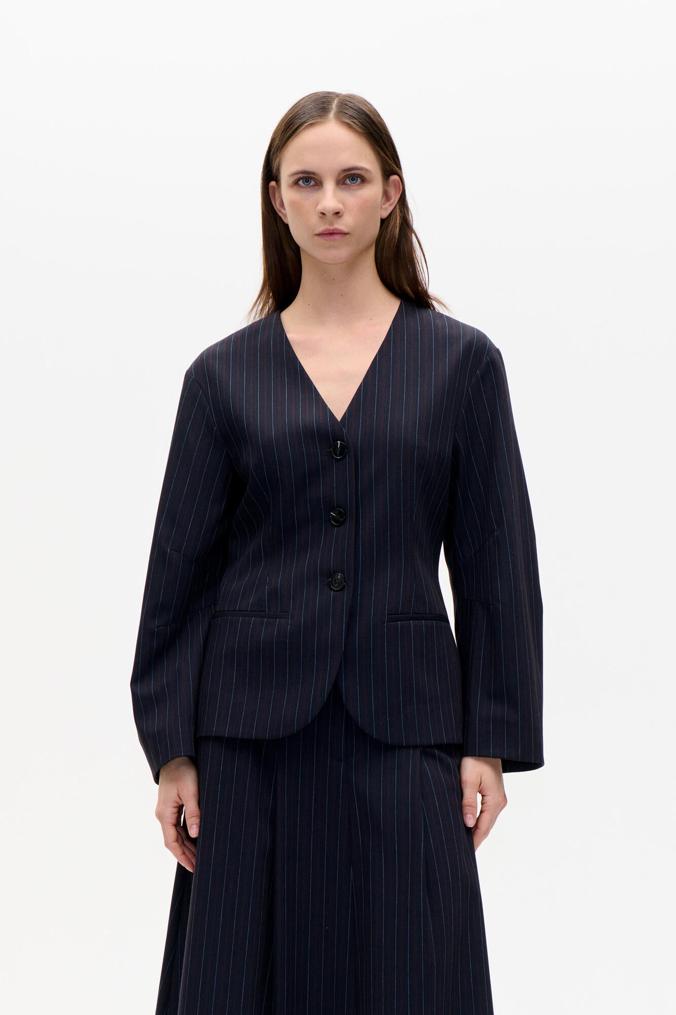 Botilma blazer - Navy Subtle Stripe
